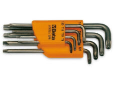 8-delige set haakse stiftsleutels Beta Tools met Tamper Resistant Torx® profiel (art. 97RTX) met support  T9-T10-T15-T20-T25  T27-T30-T40