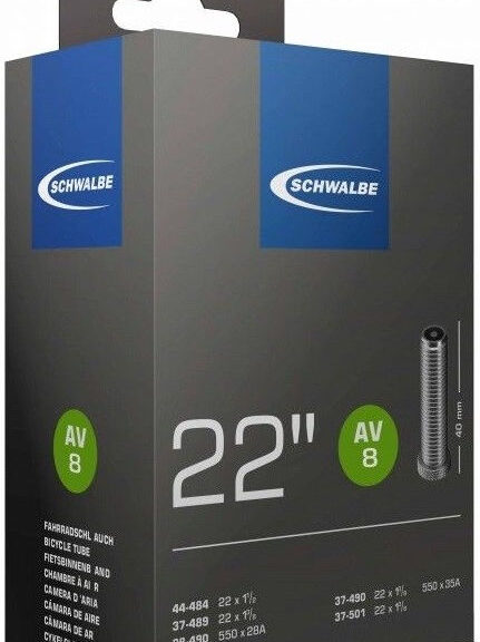 Binnenband Schwalbe AV8 22"  / 28/44-501 - 40mm ventiel