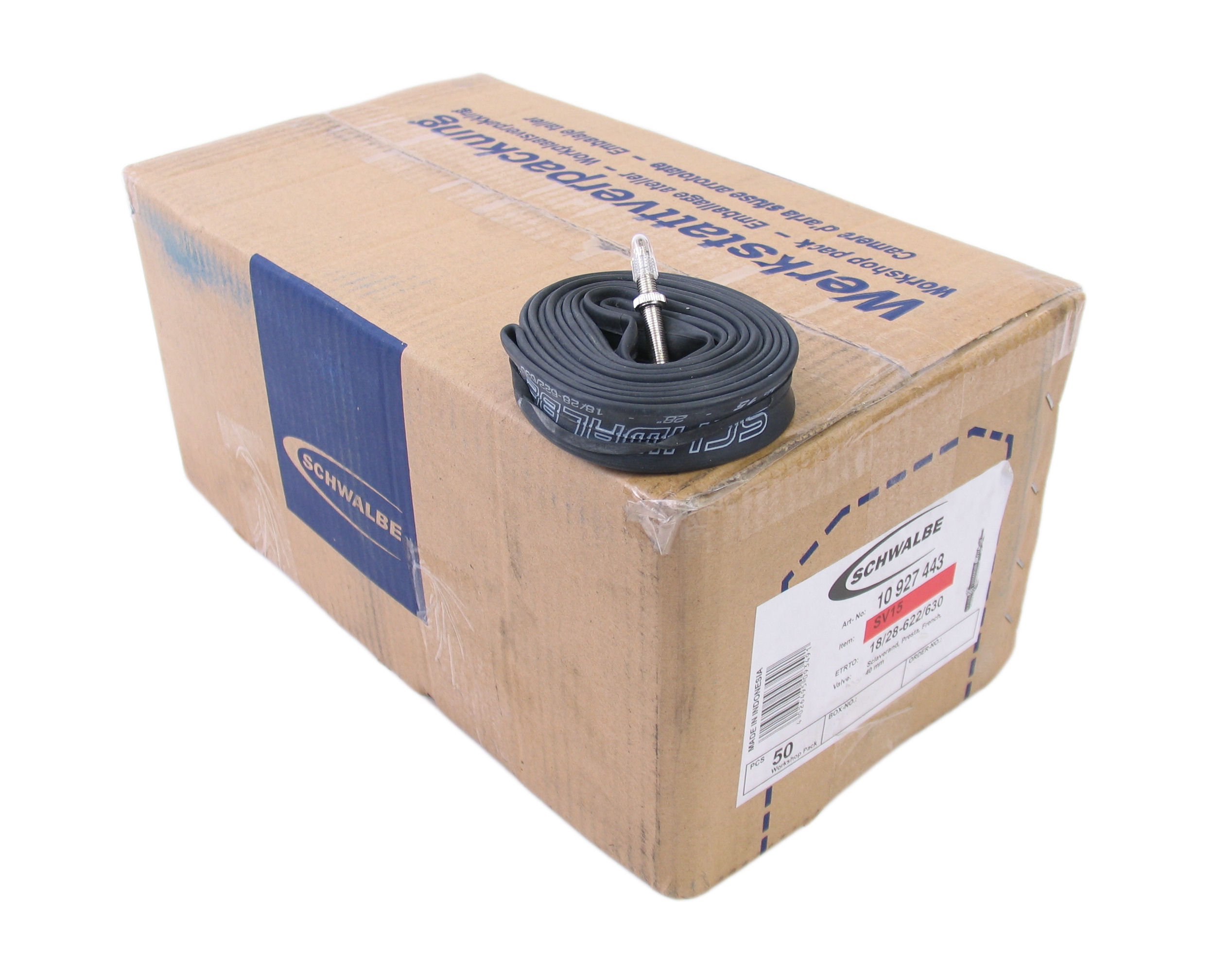 Binnenband Schwalbe SV15+ 28" / 18/28-622/630 - 60mm ventiel (werkplaatsverpakking á 50 stuks)