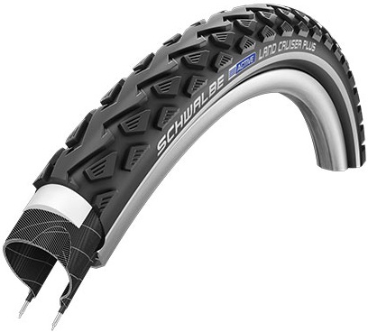 Buitenband Schwalbe Land Cruiser Plus PuntureGuard 26 x 1.75" / 47-559 - zwart met reflectie