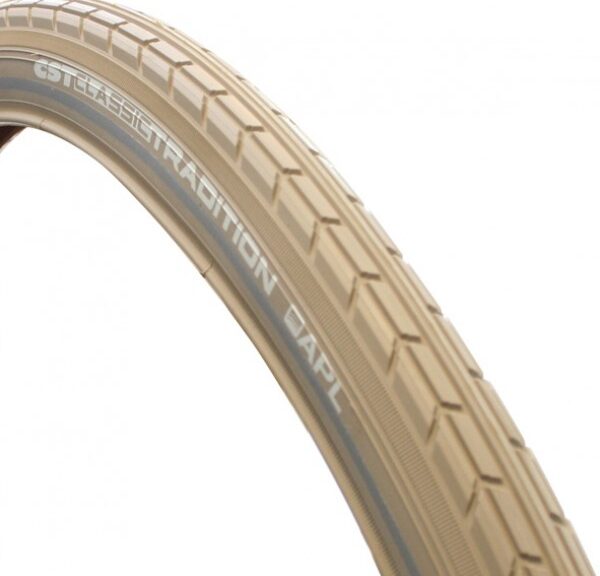 Buitenband CST Tradition Classic Line 28 x 1.75" / 47-622 mm - khaki met reflectie