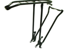 Achterdrager Steco 28" Tour met klapstandaard - zwart glans