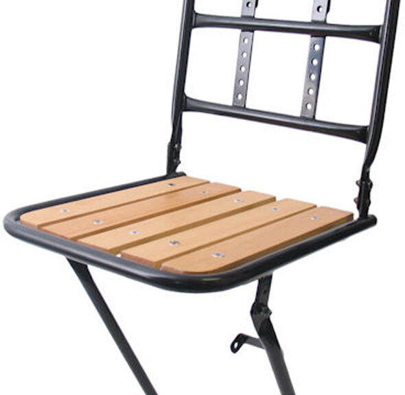 Voordrager Transport 28"  Zwart met houten plank