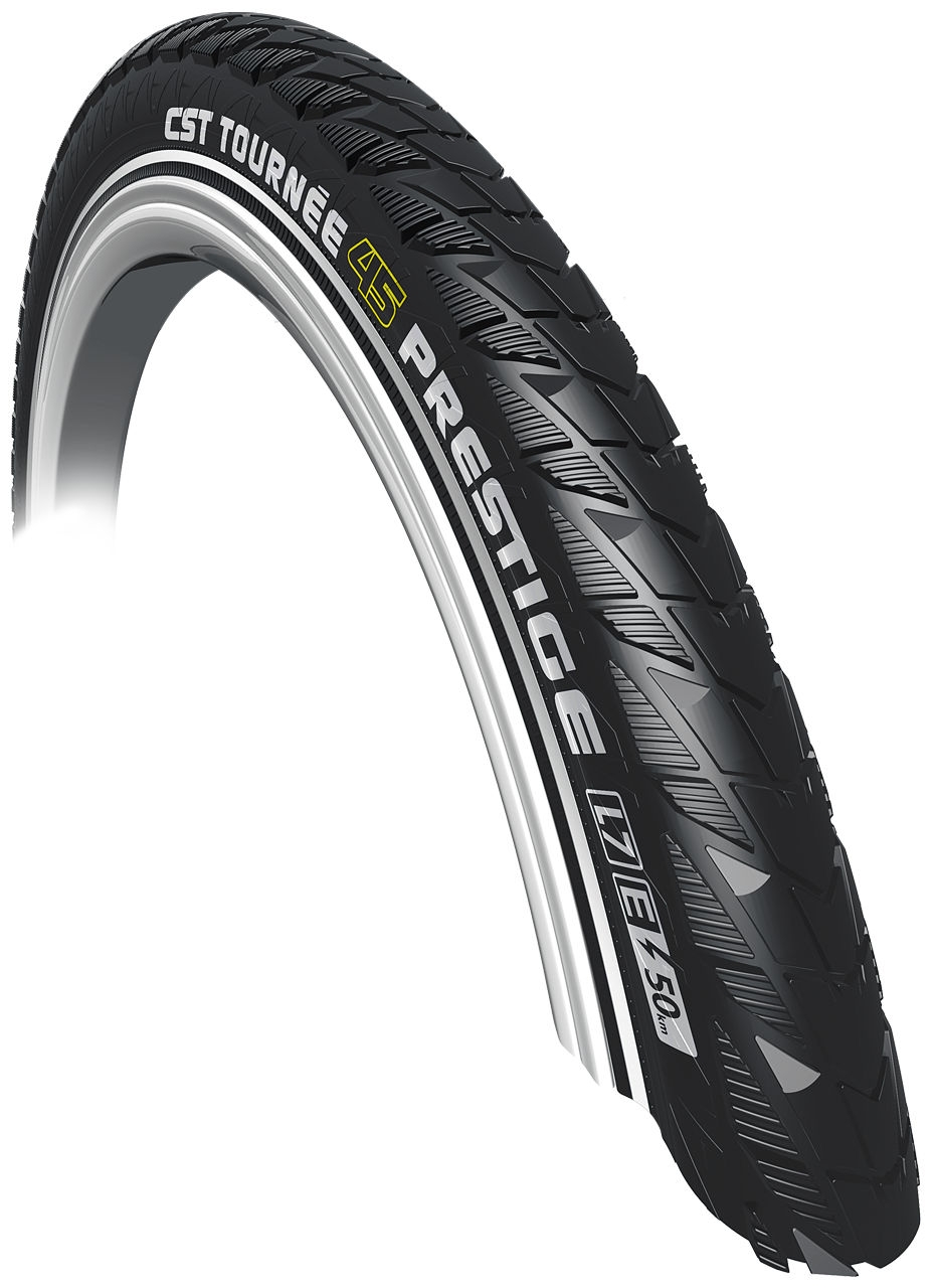 Buitenband CST Tournée Prestige 28 x 1.40" / 37-622 mm - zwart met reflectie
