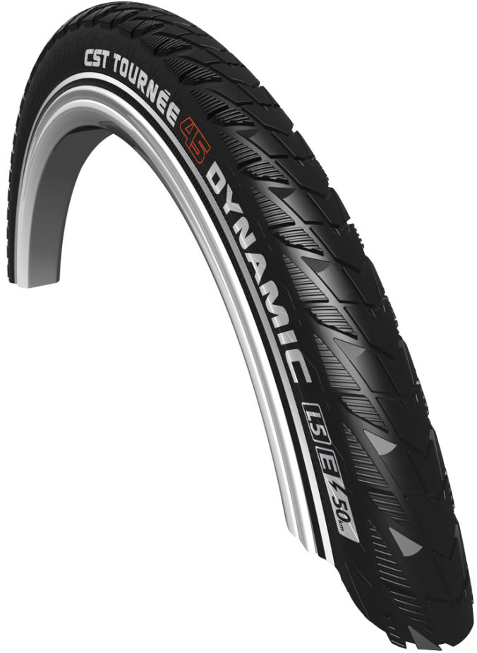 Buitenband CST Tournée Dynamic 28 x 1.40" / 37-622 mm - zwart met reflectie