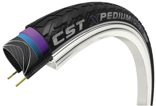 Buitenband CST Xpedium Pro 28 x 1.40"/37-622mm - zwart met reflectie