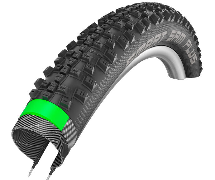 Buitenband Schwalbe Smart Sam Plus DD/GreenGuard 26 x 2.25"/ 57-559 - zwart