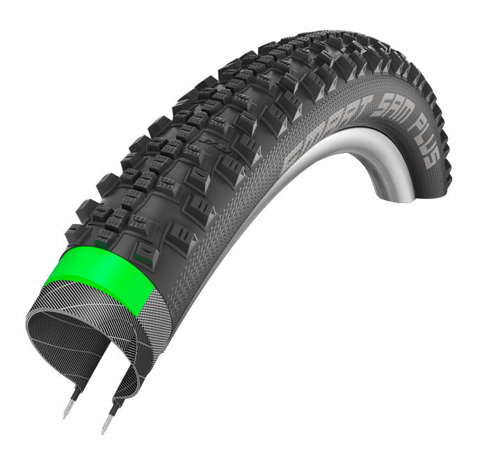 Buitenband Schwalbe Smart Sam Plus DD/GreenGuard 26 x 2.25"/ 57-559 - zwart