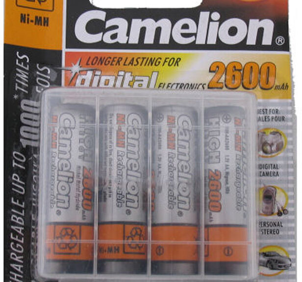Batterij Camelion oplaadbaar AA / LR06 NimH 1,5V - 2600 mAh (4 stuks)