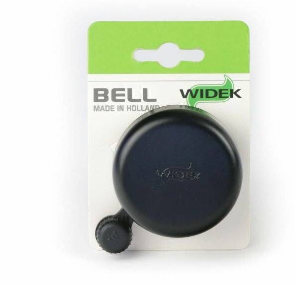Fietsbel Widek staal - zwart gelakt (op kaart)
