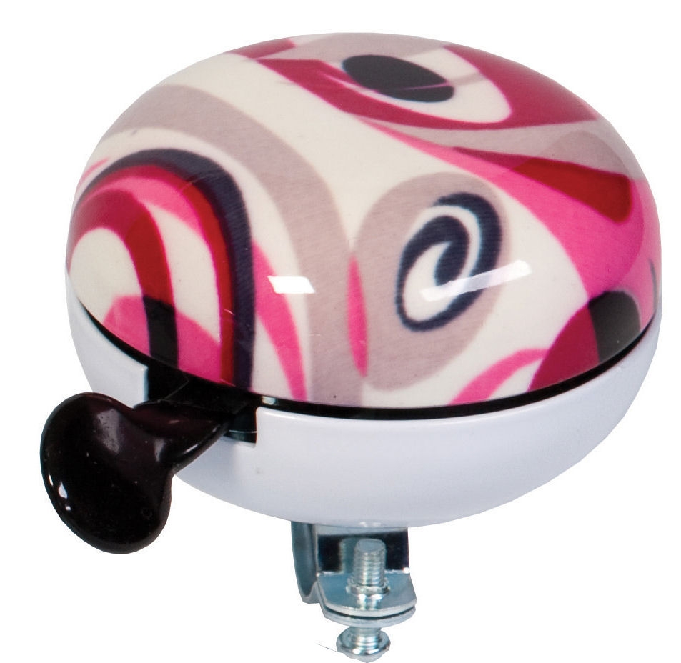Fietsbel Widek Ding Dong Art Collection Fusion ø80 mm - roze (op kaart)