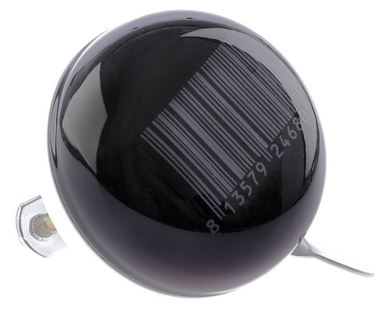 Fietsbel Ding-Dong NietVerkeerd Stripes ø60mm - zwart met witte barcode