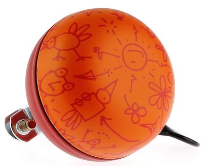 Fietsbel Ding-Dong NietVerkeerd Upside Down ø60mm - mat oranje