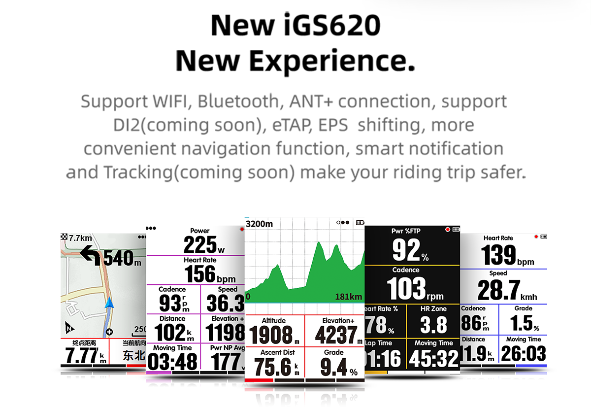 Fietscomputer / navigatie iGPSPORT iGS620 - Afbeelding 5