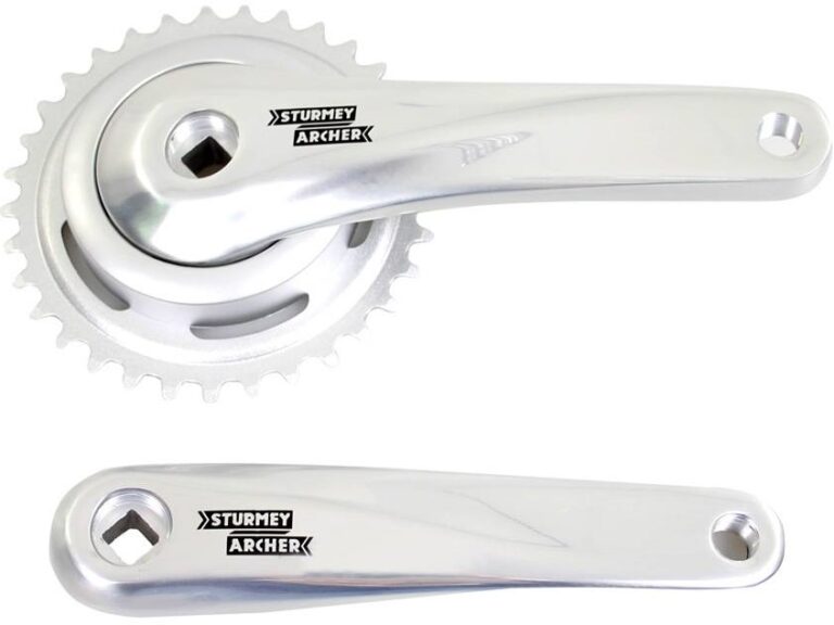 Crankstel 33T SunRace FCS603 170mm voor vierkante as met 92mm afdekkap - zilver