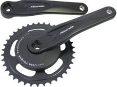 Crankstel 38T Miranda Alfa 1 voor 3/32" ketting - met 95mm disc - zwart