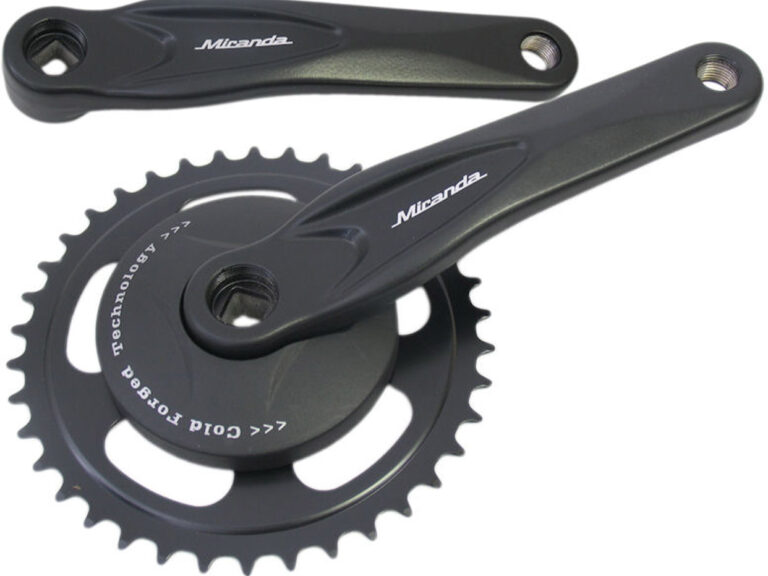 Crankstel 38T Miranda Alfa 1 voor 3/32" ketting - met 95mm disc - zwart