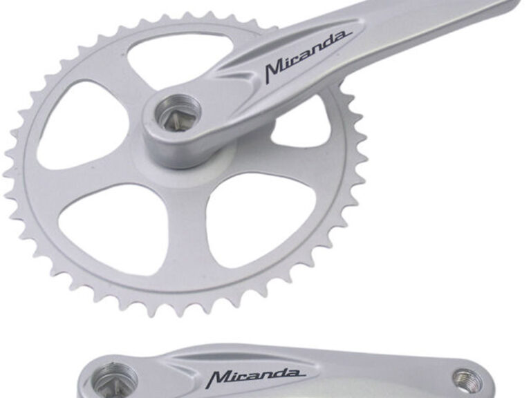 Crankstel 44T Miranda Alfa 1 voor 3/32" ketting - met 170mm crankarm - zilver