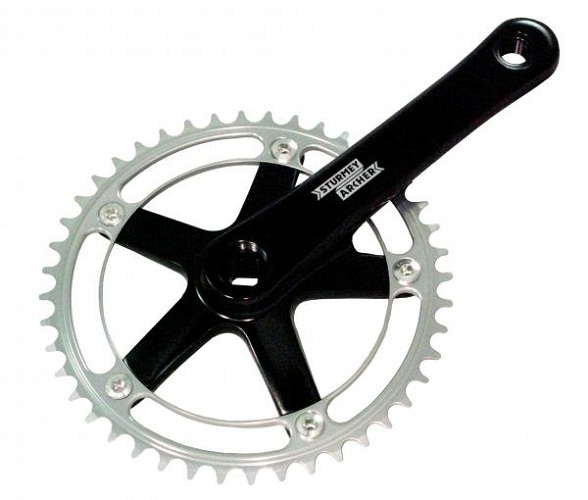 Crankstel 44T  Sturmey Archer FCT64 met 170mm crankarm - zwart/zilver