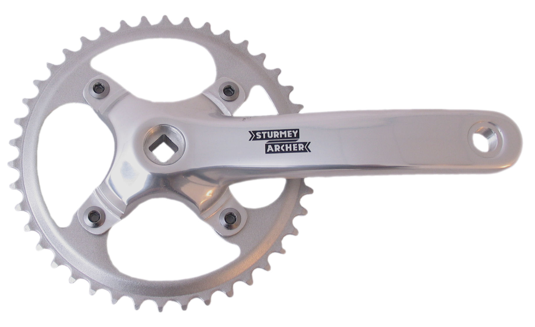 Crankstel 42T Sturmey Archer FCS720 voor 3/32" ketting 170mm - voor vierkante as - zilver