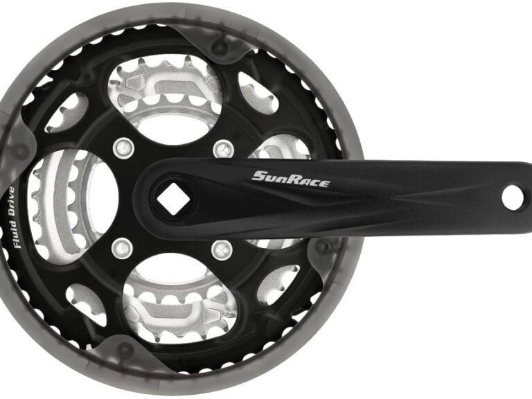 Crankstel 7/8 speed SunRace FCM300 48-38-28T/170mm voor vierkante as - zwart
