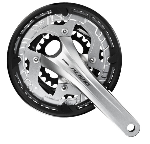 Crankstel 9 speed Shimano Alivio FC-T4060 met 175mm crankarm 48 x 36 x 26T - zilver