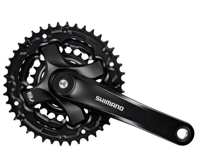 Crankstel 6/7/8 speed Shimano Tourney FC-TY501 met 175mm crankarm 42 x 34 x 24T - zwart