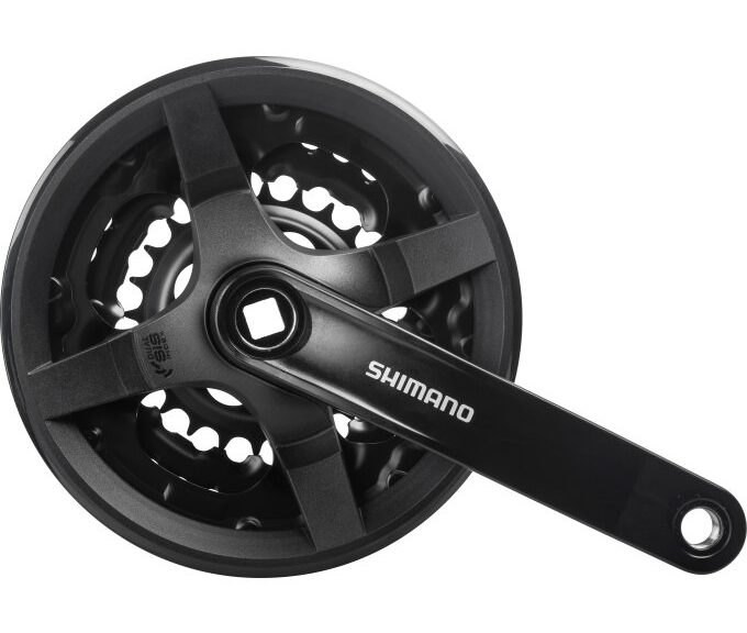 Crankstel 6/7/8 speed Shimano Tourney FC-TY301 met 150mm crankarm 42 x 34 x 24T - zwart