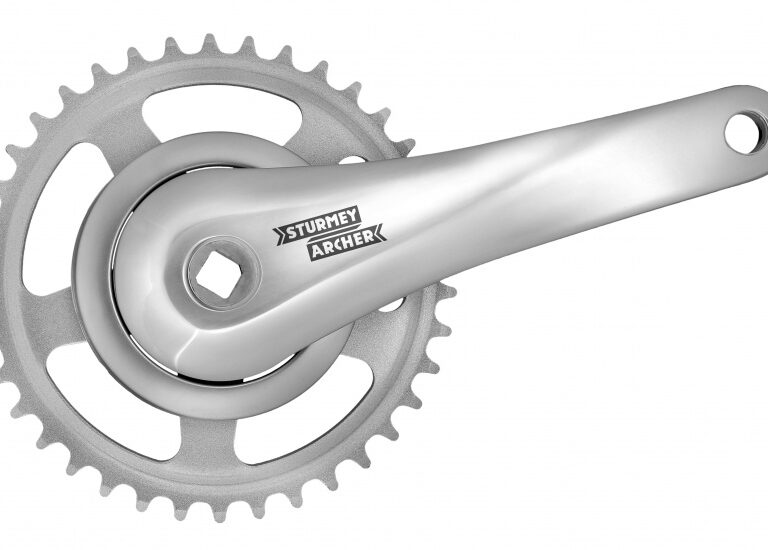 Crankstel 38T SunRace FCS608 met 170mm crankarm - 95mm disc - voor vierkante as - zilver