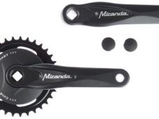 Crankstel 33T Miranda Alfa 1 voor 3/32" ketting - met 9.2 cm zwarte disc - zwart