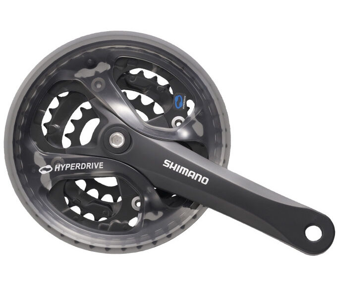 Crankstel 7/8 speed Shimano Acera FC-M361 - 175/48 x 38 x 28T met kettingscherm - zwart