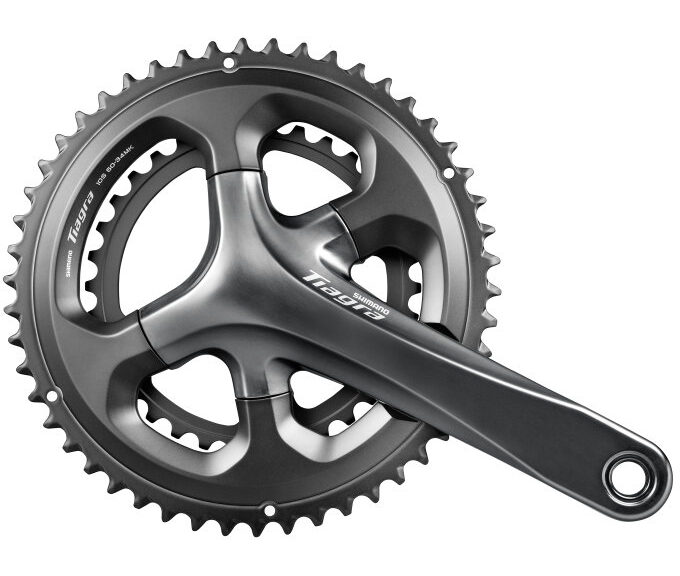 Crankstel 2 x 10 speed Shimano Tiagra FC-4700 - 172,5/52-36T met holle as - zwart