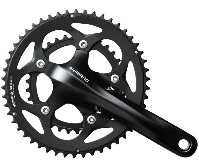 Crankstel 2 x 10 speed Shimano Road FC-RS400 - 175/50-34 holle as - zwart