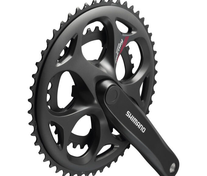 Crankstel 7/8 speed Shimano Tourney FC-A070 Compact 170/50-34T met vierkante as - zwart