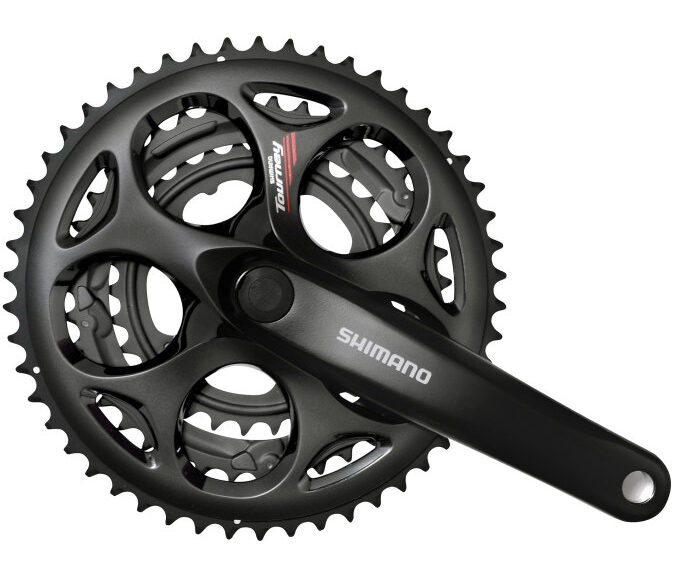 Crankstel 7/8 speed Shimano Tourney FC-A073 - 170/50-39-30T met vierkante as - zwart