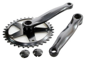 Crankstel 36T Vinty ST 1/8" - 152 mm crankarm - zwart