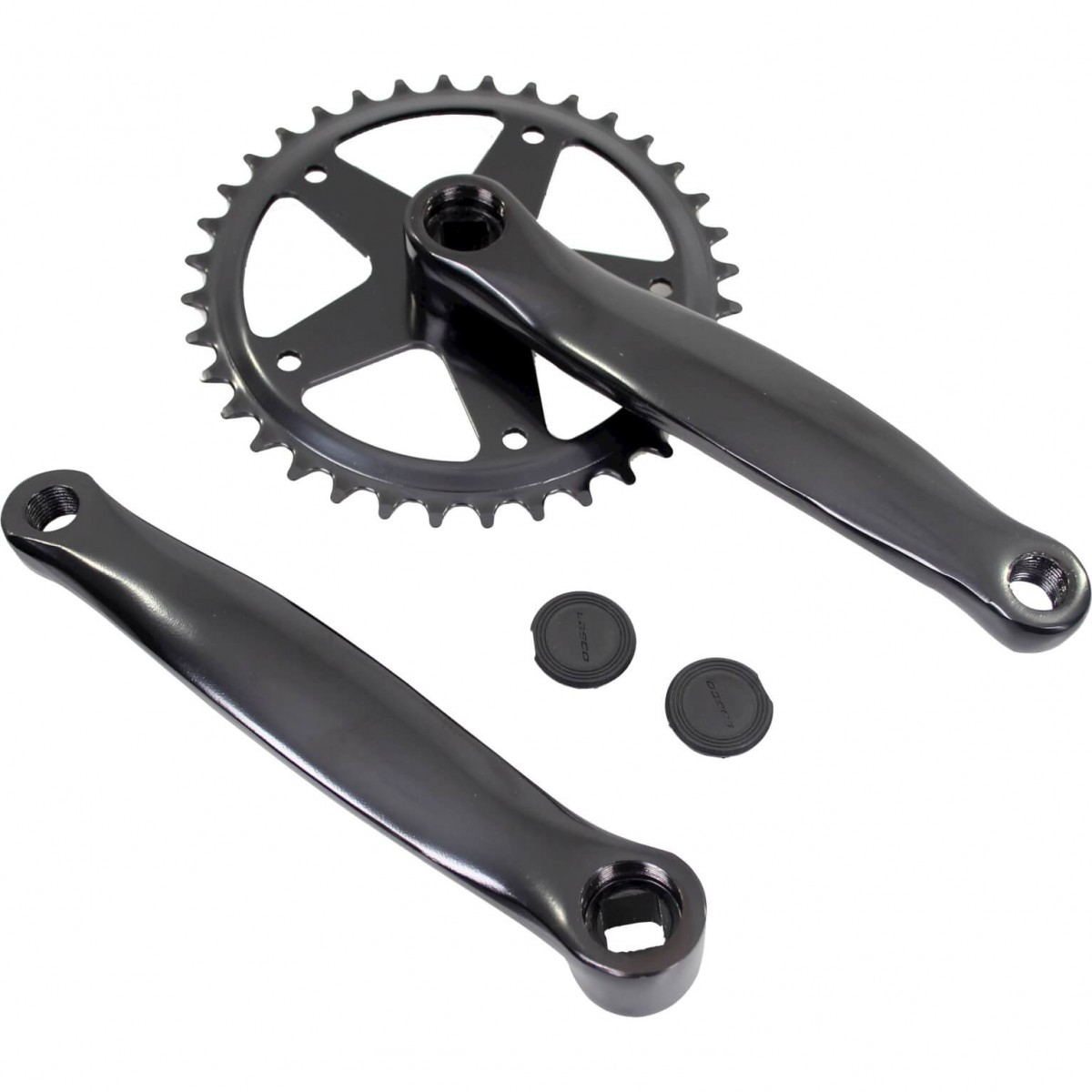 Crankstel 36T Vinty ST 1/8" met 170 mm crankarm - zwart