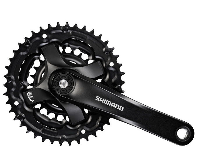 Crankstel 6/7/8 speed Shimano Tourney FC-TY301 met 170mm crankarm 42 x 34 x 24T - zwart (werkplaatsverpakking)