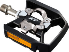 Pedaalset Shimano Deore XT T8000 met platform en enkelzijdige SPD binding - zwart