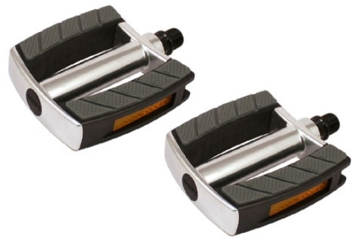 Pedaalset Marwi SP-2828 aluminium huis non-slip - zwart/zilver (op kaart)