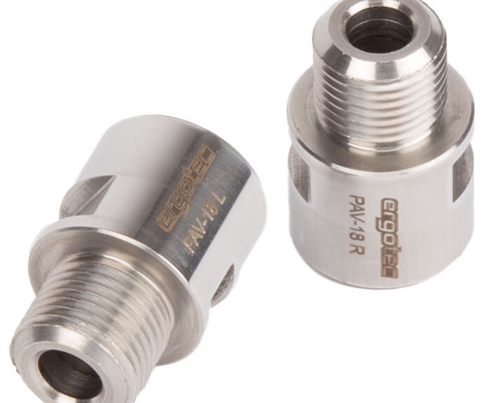 Pedaal asverlenger 9/16"  Ergotec - RVS gepolijst