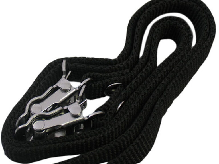 Toeclipsriempjes / pedaalriempjes Edge nylon - zwart