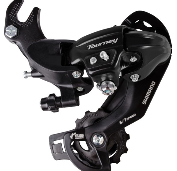 Achterderailleur 6/7-speed Shimano Tourney TY300 met haak (B-Type) - Zwart (werkplaatsverpakking)