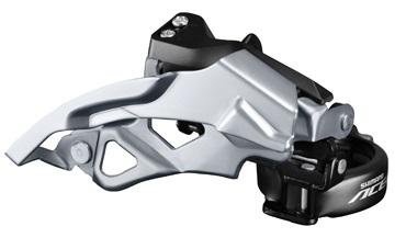 Voorderailleur 3 x 9-speed Shimano Acera T3000 top swing / dual pull 48T - Zwart/Zilver