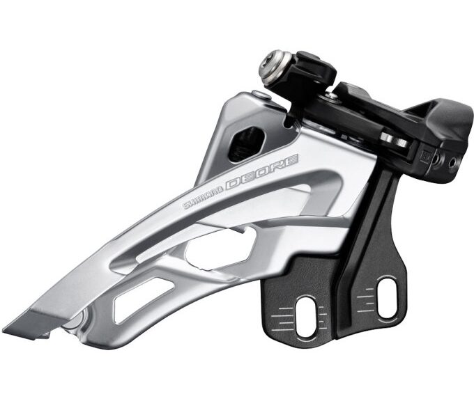 Voorderailleur 3 x 10-speed Shimano Deore FC-M6000 side swing - directe montage laag - 40-42T - Zwart/Zilver