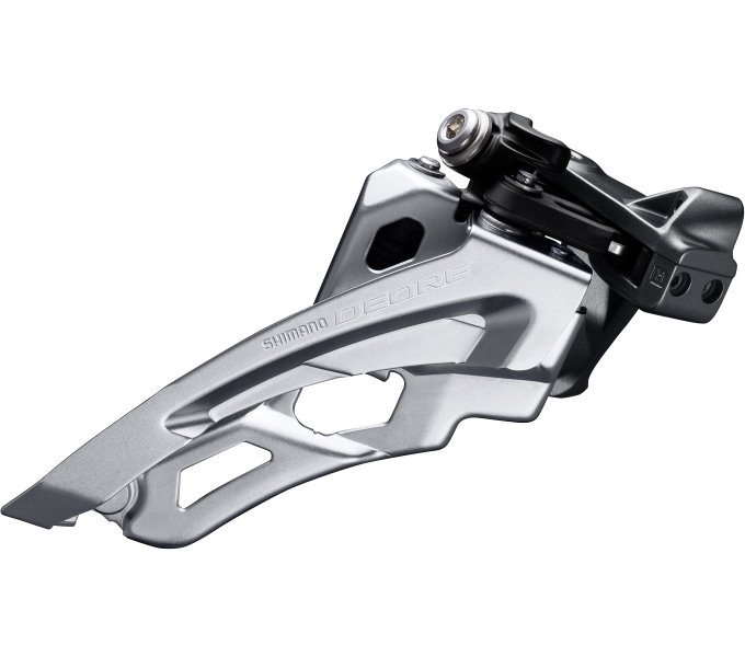Voorderailleur 3 x 10-speed Shimano Deore FC-M6000 side swing - lage klem 40-42T - Zwart/Zilver