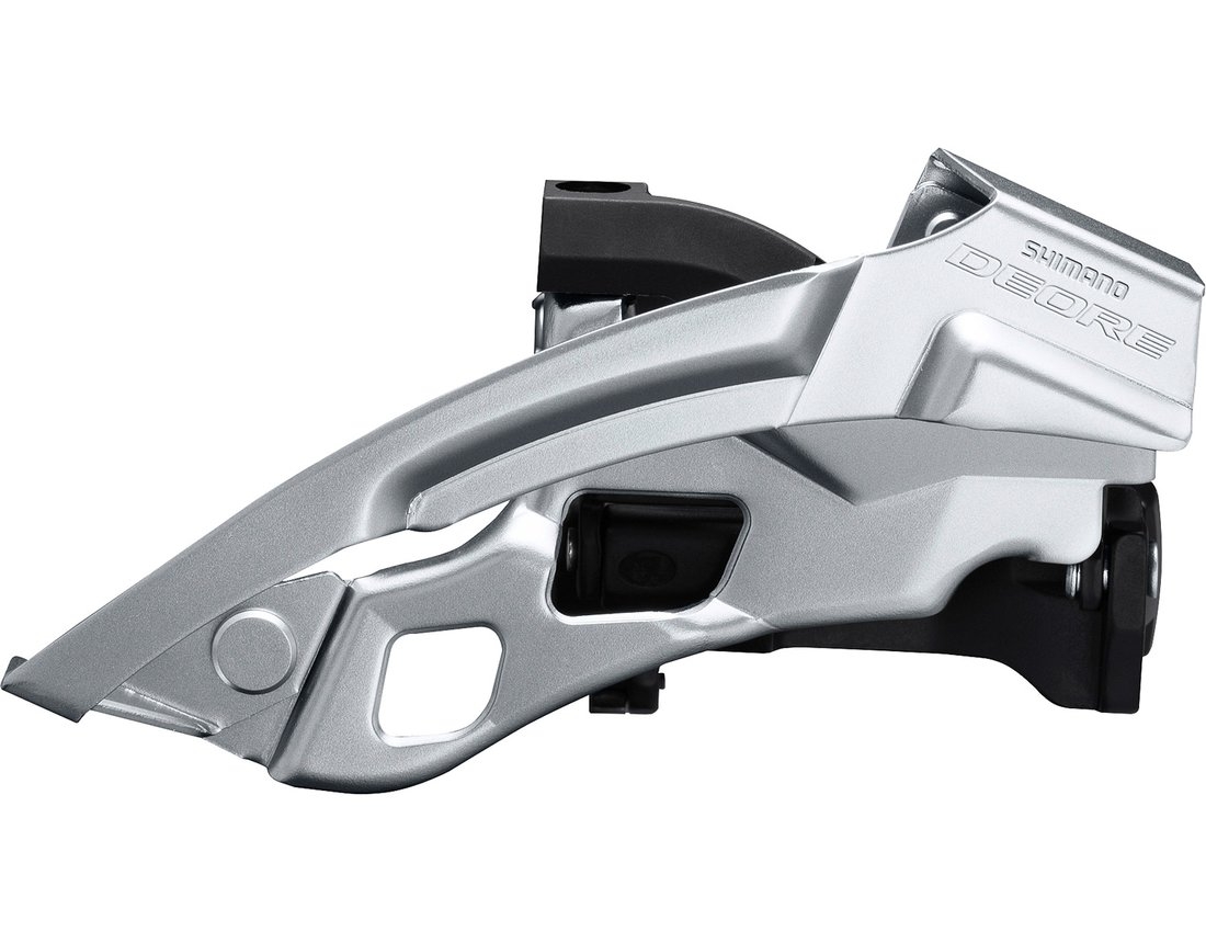 Voorderailleur 3 x 10-speed Shimano Deore FC-T6000 top swing - lage klem 66-69° - 44-48T - Zwart/Zilver