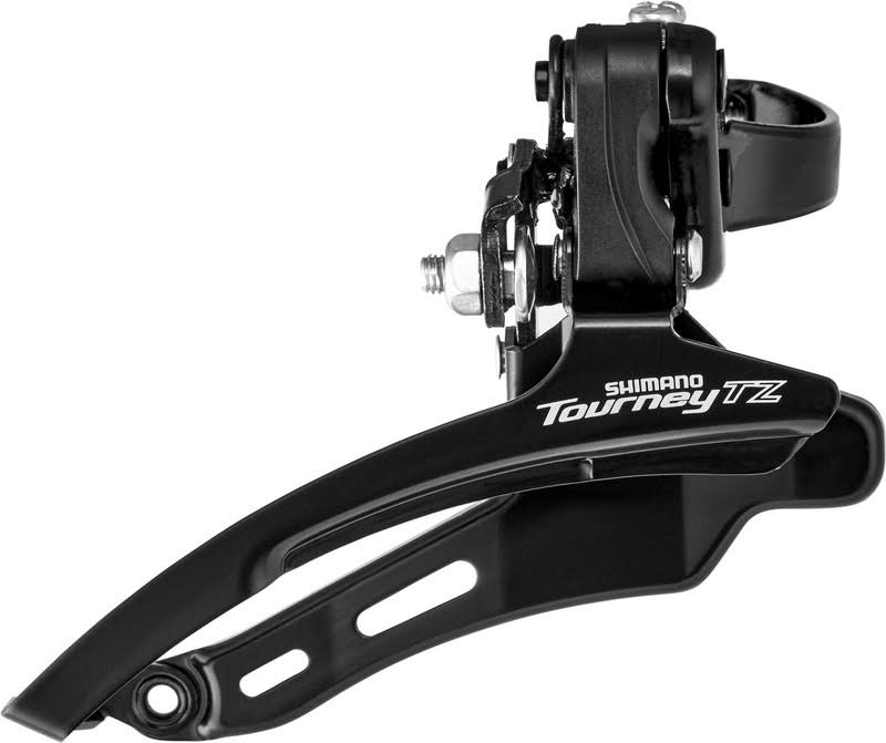 Voorderailleur 6/7-speed Shimano Tourney TZ FD-TZ510 - down swing - lage klem ø31,8 mm - 48T - Zwart/Zilver