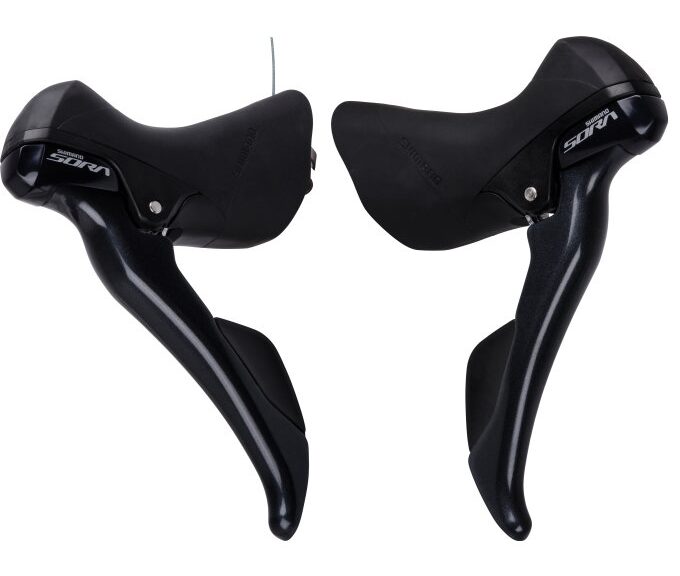 Versteller-/remhendelset  2 x 9 speed Shimano Sora ST-R3000 - zwart