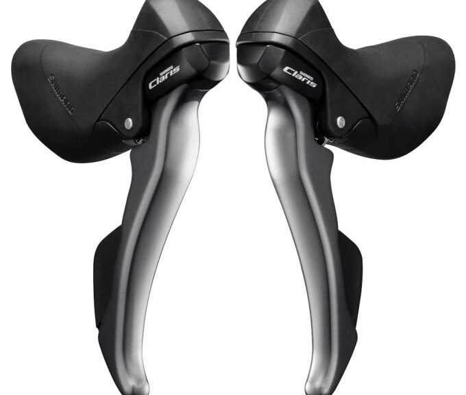 Versteller-/remhendelset 2 x 8 speed Shimano Claris ST-R2000 - grijs/zwart